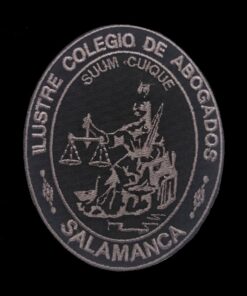 Escudo bordado a maquina colegio de abogados de salamanca negro